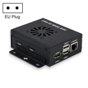 Waveshare Mini IO Board Full Ver Mini-Computer Base Box with Metal Case & Cooling Fan for Raspberry Pi CM4, Mini IO Board Full Ver