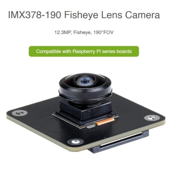 Waveshare IMX378-190 Fisheye Lens 12.3MP Wider Field Camera for Raspberry Pi - Image 5
