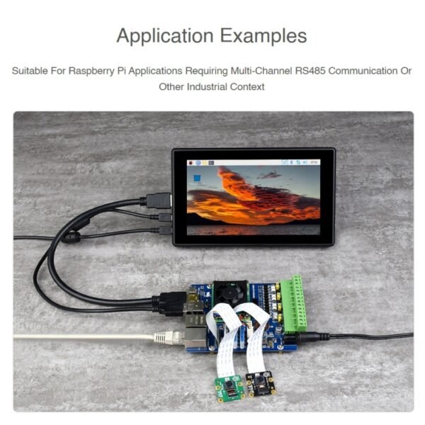 Waveshare Dual ETH Quad RS485 Base Board B for Raspberry Pi CM4, Gigabit Ethernet - Image 6