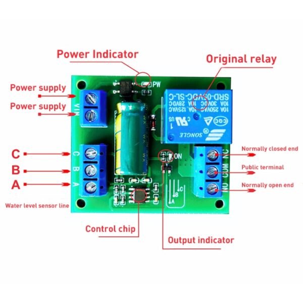 12V Full Auto Water Level Control Switch Module Water Tank Liquid Level Sensor Automatic Pumping Device - Image 4