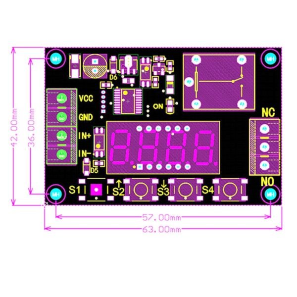 12V Time Relay Module Trigger OFF / ON Switch Cycle Timing Relay Board - Image 3