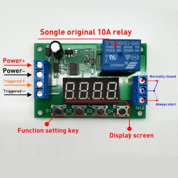 24V Time Relay Module Trigger OFF / ON Switch Cycle Timing Relay Board - Image 4