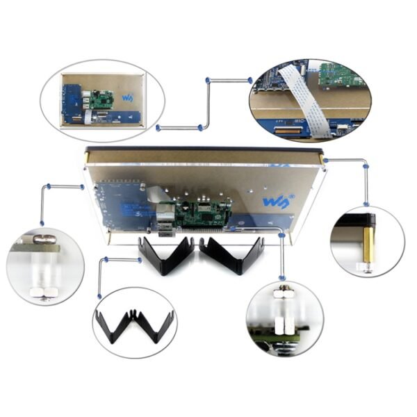 WAVESHARE 10.1inch Resistive Touch Screen LCD, HDMI interface with Case, Supports Multi mini-PCs - Image 5
