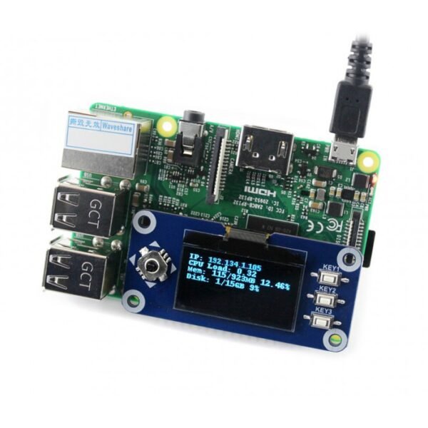 WAVESHARE 128x64 1.3inch OLED Display HAT for Raspberry Pi - Image 5