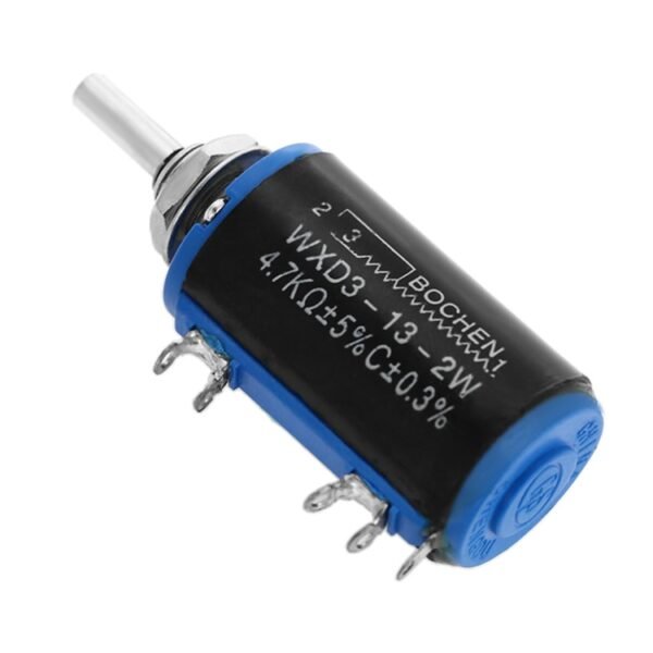 WXD3 - 13 - 2W 4.7K Ohm  Multiturn Precision Potentiometer -Black - Image 3