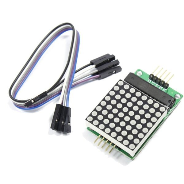 MAX7219 New Red Dot Matrix Module Support Common Cathode Drive with 5-Dupont Lines for Arduino - Image 2