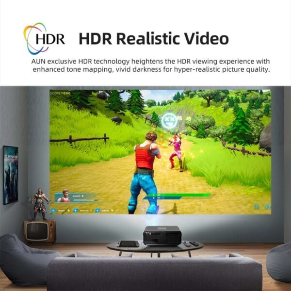 AUN U001 4K 18000 Lumens Portable Home Theater LED HD Digital Projector, US Plug, UK Plug, AU Plug - Image 4