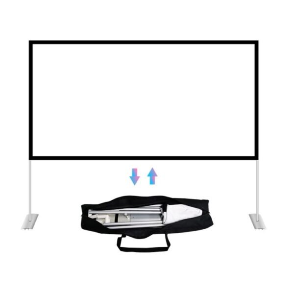 Outdoor Bracket Folding Polyester Projector Film Curtain, Size: 100 inch (16:9)