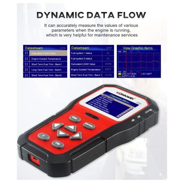 KONNWEI KW860 Car 2.8 inch TFT Color Screen Battery Tester Support 8 Languages / I Key Analysis Function - Image 17
