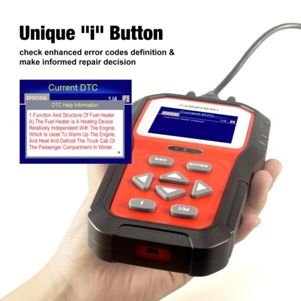 KONNWEI KW860 Car 2.8 inch TFT Color Screen Battery Tester Support 8 Languages / I Key Analysis Function - Image 5