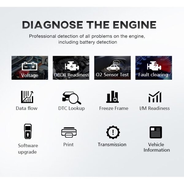 KONNWEI KW860 Car 2.8 inch TFT Color Screen Battery Tester Support 8 Languages / I Key Analysis Function - Image 8