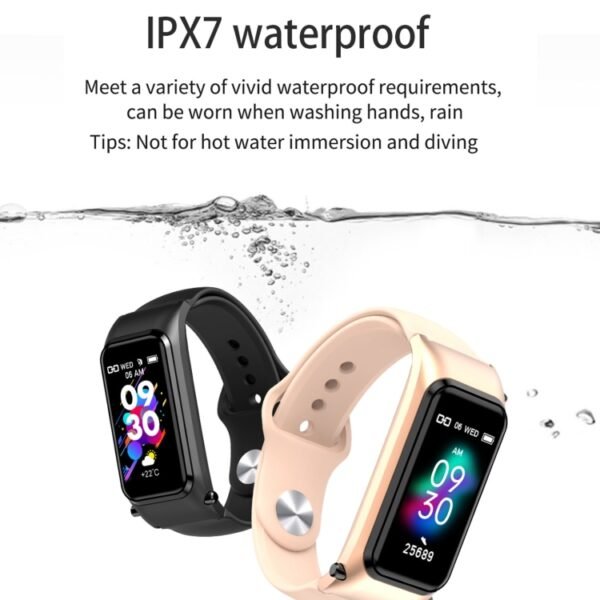 X4 1.14 inch HD Screen Bluetooth Earphone Smart Bracelet, Support Sleep Monitoring / Body Temperature Monitoring / Heart Rate Monitoring - Image 20