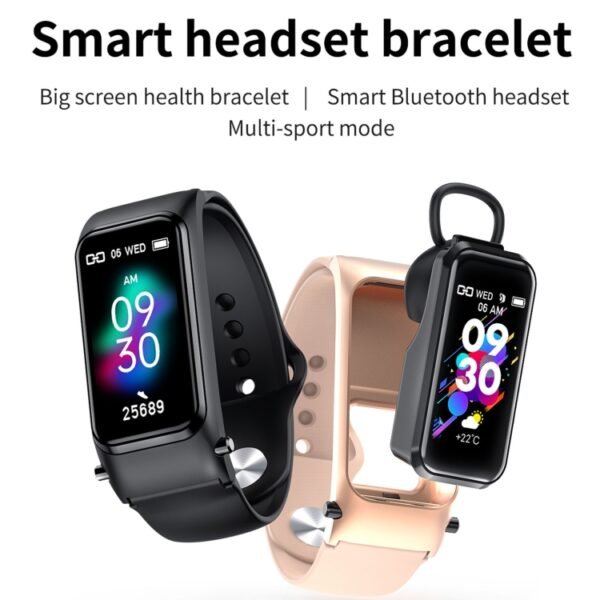 X4 1.14 inch HD Screen Bluetooth Earphone Smart Bracelet, Support Sleep Monitoring / Body Temperature Monitoring / Heart Rate Monitoring - Image 3
