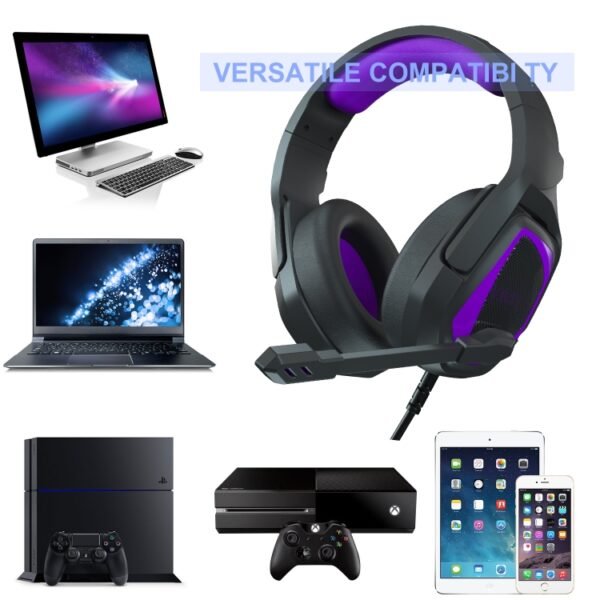 Anivia MH602 3.5mm Wired Gaming Headset with Microphone, MH602 (Black Purple), MH602 (Black Red), MH602 (Black Blue) - Image 5