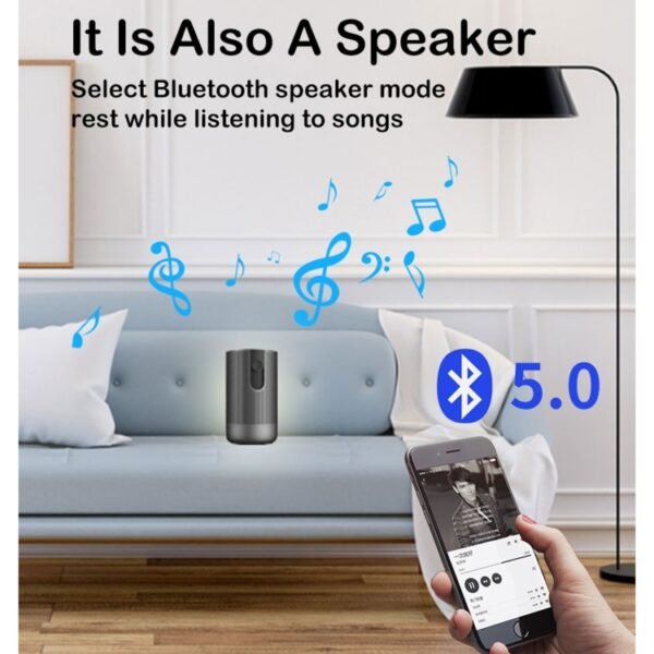 WEJOY A5 1920x1080P 200 Lumens Multi-function Portable Home Theater LED HD Digital Projector with Bluetooth Speaker, Android 7.1, 2G+16GB, US Plug
