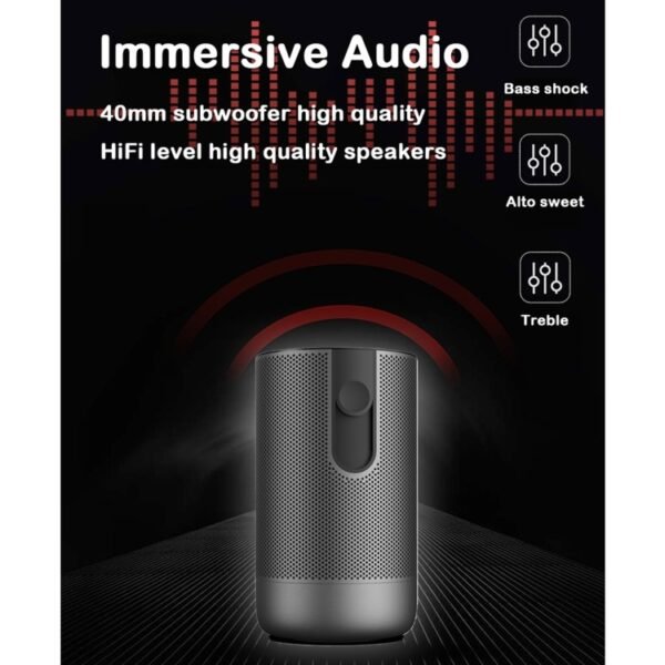 WEJOY A5 1920x1080P 200 Lumens Multi-function Portable Home Theater LED HD Digital Projector with Bluetooth Speaker, Android 7.1, 2G+16GB, US Plug