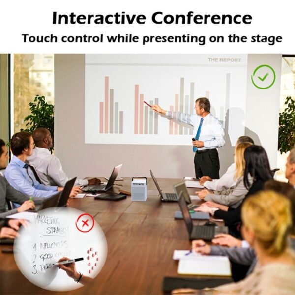 WEJOY Y2 1920x1080P 100 ANSI Lumens Portable Home Theater LED HD Digital Projector, Battery Touch Control Version, Android 9.0, 2G+16G, US Plug