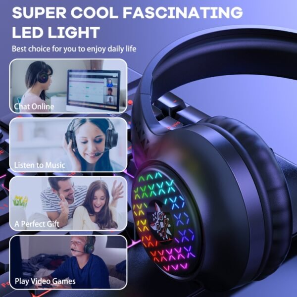 ONIKUMA X7 Pro USB + 3.5mm RGB Lighting Gaming Wired Headset, X7 Pro - Image 3