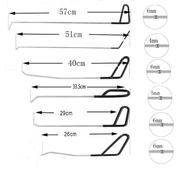Q1 23 in 1 Car Paintless Dent Repair Hail Remover Hooks Rods Kit - Image 2