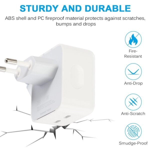PD 50W Dual USB-C / Type-C Ports Charger, PD 50W EU Plug, PD 50W US Plug - Image 3