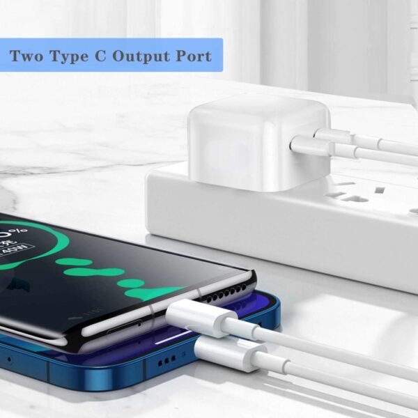 PD 50W Dual USB-C / Type-C Ports Charger, PD 50W EU Plug, PD 50W US Plug - Image 4