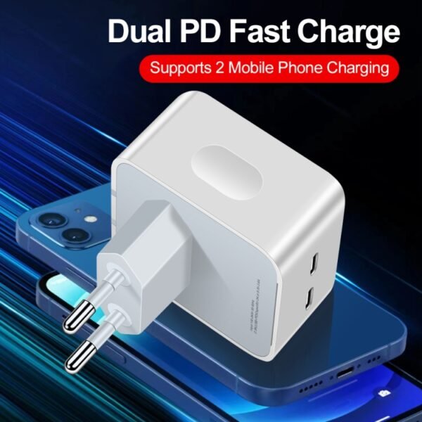 PD 50W Dual USB-C / Type-C Ports Charger, PD 50W EU Plug, PD 50W US Plug - Image 6