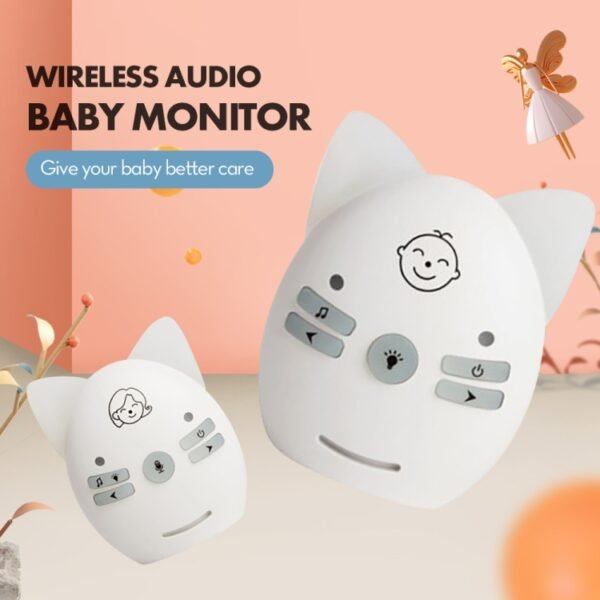 Wireless Audio Baby Monitor Support Voice Monitoring + Intercom + Night Light without Battery, US Plug, UK Plug, EU Plug, AU Plug - Image 3