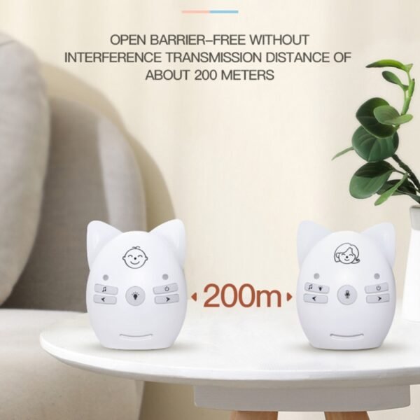 Wireless Audio Baby Monitor Support Voice Monitoring + Intercom + Night Light without Battery, US Plug, UK Plug, EU Plug, AU Plug - Image 6
