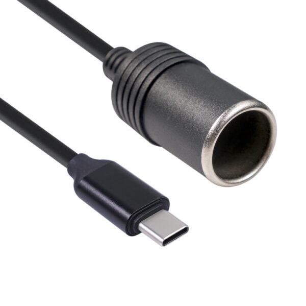 3710-03 30cm Type-C 5V to 12V Car Cigarette Lighter Socket Boost Power Adapter Cable - Image 2