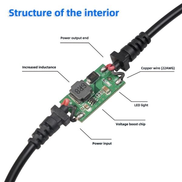 3710-03 30cm Type-C 5V to 12V Car Cigarette Lighter Socket Boost Power Adapter Cable - Image 5