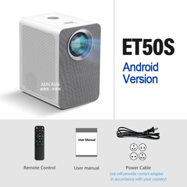 AUN ET50 4 inch 180 Lumens 1920x1080P Smart LED Mini Projector, US Plug - Image 8