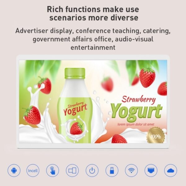 HSD1693T 16 inch IPS Display Advertising Machine Android 13, RK3399 2GB+16GB, RK3399 4GB+32GB, RK3566 2GB+16GB, RK3576S 4GB+32GB, RK3588S2 4GB+32GB, RK3588 8GB+64GB - Image 7
