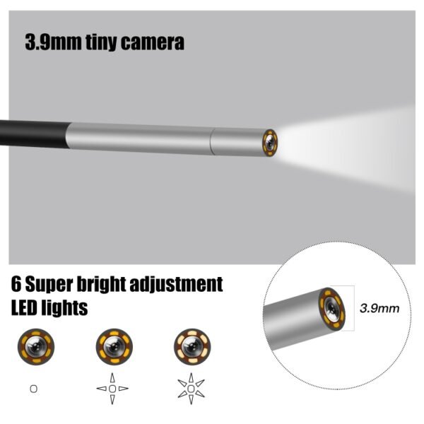 P40 3.9mm Red HD Waterproof Portable Integrated Hand-held Vertical Screen Industry Endoscope, 2m, 5m, 10m - Image 5