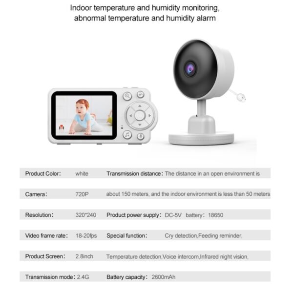 YE10-C3 2.8 inch 2.4G Wireless Video Night Vision Baby Monitor Security Camera, YE10-C3 - Image 10