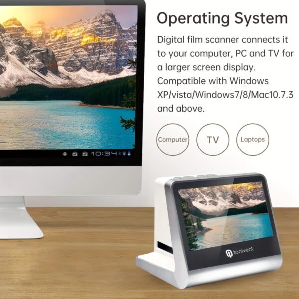 Tonivent TON170 14 Mega Pixels 5 inch HD Screen Film Scanner, TON170 White - Image 13