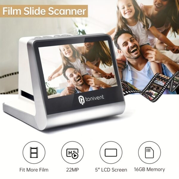 Tonivent TON170 14 Mega Pixels 5 inch HD Screen Film Scanner, TON170 White - Image 9