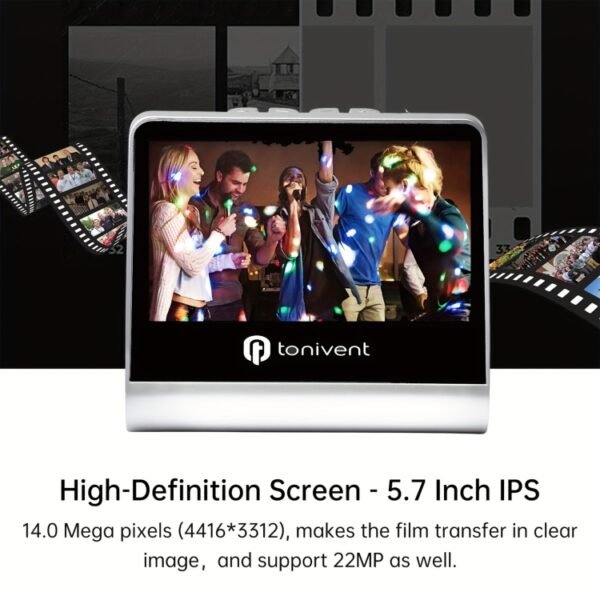 Tonivent TON170 14 Mega Pixels 5 inch HD Screen Film Scanner, TON170 White - Image 10