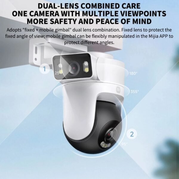 Xiaomi CW500 Dual Camera 8MP Outdoor IP66 Waterproof Support AI Detection Two-Way Voice WiFi Camera, US Plug, CW500 Dual Camera - Image 2