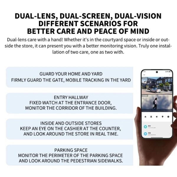 Xiaomi CW500 Dual Camera 8MP Outdoor IP66 Waterproof Support AI Detection Two-Way Voice WiFi Camera, US Plug, CW500 Dual Camera - Image 3