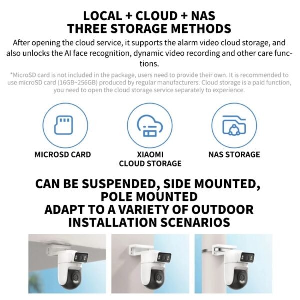 Xiaomi CW500 Dual Camera 8MP Outdoor IP66 Waterproof Support AI Detection Two-Way Voice WiFi Camera, US Plug, CW500 Dual Camera - Image 10