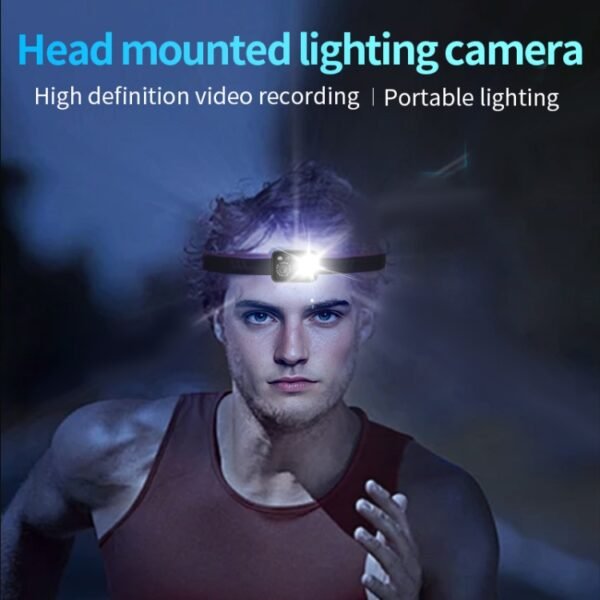 D7 1080P Head-mounted Lighting Camera LED Motion Sensor Video Recording Lighting Camera - Image 2