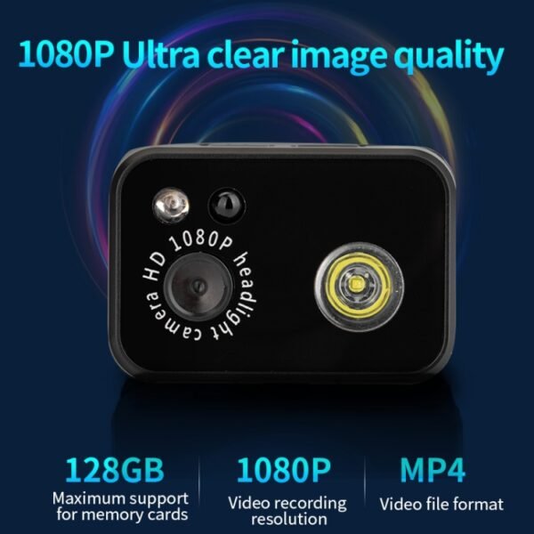 D7 1080P Head-mounted Lighting Camera LED Motion Sensor Video Recording Lighting Camera - Image 3
