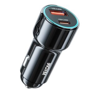 WEKOME WP-C49 Pop Digital Series USB, USB-C / Type-C 63W Fast Car Charger, WP-C49