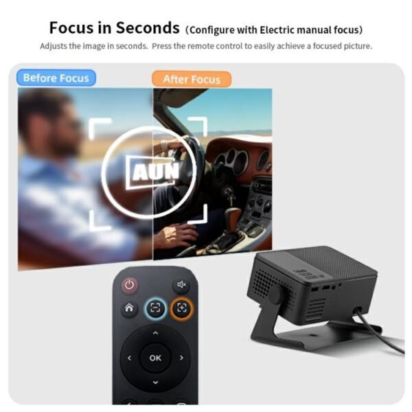 AUN A32 1280x720P 200ANSI D3100 CPU WIFI Display Smart Projector, US Plug, UK Plug, AU Plug, EU Plug - Image 9
