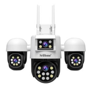 SriHome SH069 8MP 3X Digital Zoom HD Quad-lens Security Camera, US Plug, EU Plug, AU Plug, UK Plug
