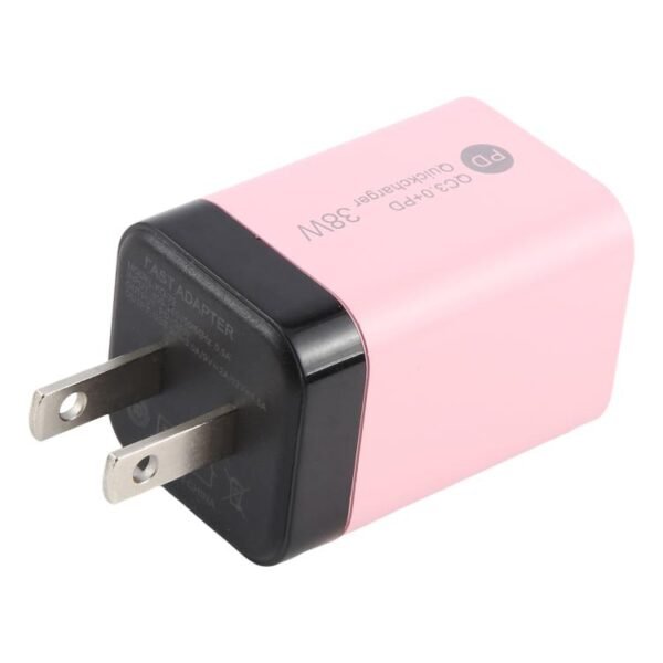 KO-72 38W QC3.0 USB and USB-C / Type-C PD Quick Charger, US Plug, US Plug - Image 3
