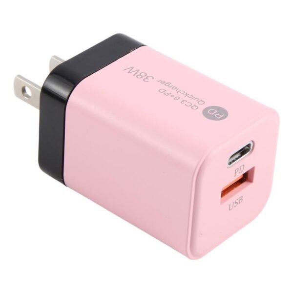 KO-72 38W QC3.0 USB and USB-C / Type-C PD Quick Charger, US Plug, US Plug - Image 4