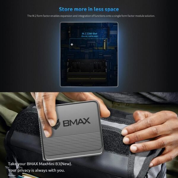 BMAX B3 2025 Windows 11 Mini PC Intel N5095 - Image 13