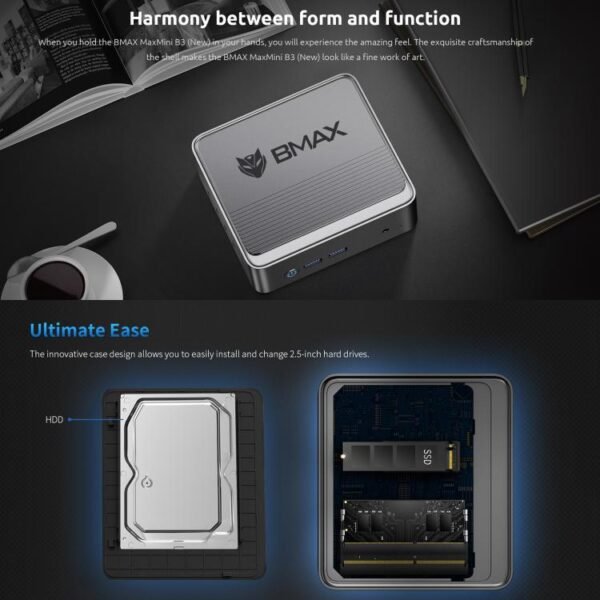 BMAX B3 2025 Windows 11 Mini PC Intel N5095 - Image 5