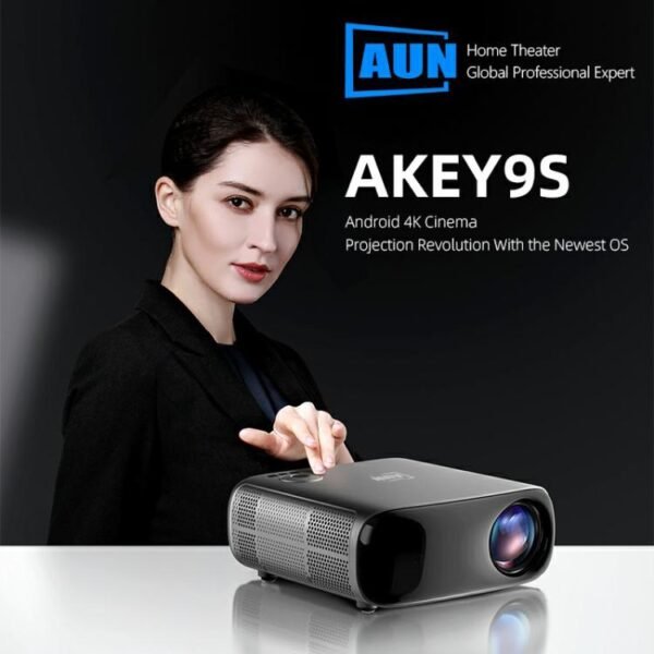 AUN AKEY9S 1080P 1000ANSI Autofocus WIFI Display Smart Projector, US Plug, UK Plug, AU Plug, EU Plug - Image 2